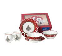 Villeroy & Boch Toy's Delight Set da Colazione, Set 6 Pezzi, Porcellana, Rosso, p/2, s6pz, 6 unità