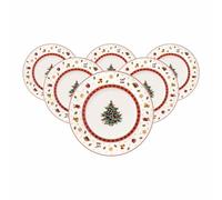Villeroy & Boch Toy's Delight Specials - Set di 6 piatti da colazione/dessert, lavabili in lavastoviglie, a prova di microonde, piatti, piatti da colazione, piatti da dessert, stoviglie di Natale