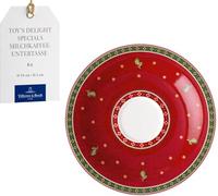 Villeroy & Boch Toy's Delight Specials - Set di 6 piattini da caffè, lavabili in lavastoviglie, a prova di microonde, sottobicchieri per tazza da caffè di Natale, stoviglie in ceramica, porcellana