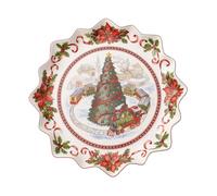Villeroy & Boch Toy's Fantasy Piatto Dolci Fondo North Pole Express, Porcellana, Bianco/Rosso, 0.1x01x0.1 cm