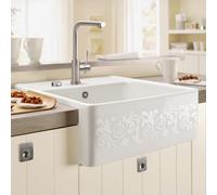 Villeroy & Boch Universal lavello da cucina, 632062KTHL12, Universal white pearl decor [Lavelli da Cucina > per Base Sottolavello a partire da 60 cm]