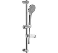 Villeroy & Boch Universal Showers set doccia, set doccia con supporto doccetta regolabile e doccetta con 3 tipologie di getto, sistema doccia con soffione rotondo, cromato
