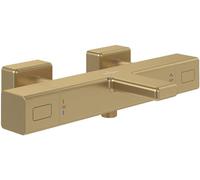 Villeroy & Boch Universal Taps & Fittings - Termostato per vasca da bagno, con protezione contro scottature e blocco di sicurezza a 38°, miscelatore per vasca da bagno, rettangolare, colore: oro