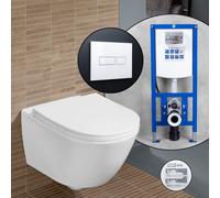 Villeroy & Boch Universo SET completo WC sospeso con elemento incasso neeos,, 4670T9R1+16601WH#SET, Universo bianco [WC > WC con Elementi Incasso]