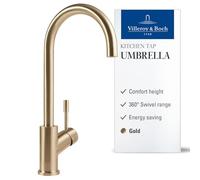 Villeroy & Boch Umbrella rubinetto da cucina, orientabile, 92530003, Umbrella oro opaco [Rubinetti da Cucina]