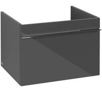 Villeroy & Boch Venticello Meuble sous-lavabo, 603x420x502mm, A93301FP, A93301FP, Colorazione: Grigio lucido, maniglia: cromata lucida