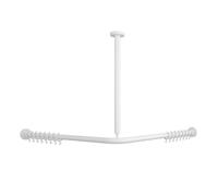 Villeroy & Boch ViCare asta per tenda da doccia, con collegamento a soffitto, 92170568, ViCare bianco [Accessori Bagno > Tende Doccia]