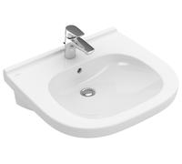 Villeroy & Boch ViCare lavabo, 1 trou pour robinet, sans trop-plein, non rectifié, 610x550mm, 411961T2, 411961T2, Colorazione: AntiBac Ceramic Plus bianco
