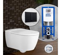 Villeroy & Boch ViClean-I 100 SET completo smart WC con elemento incasso neeos,, V0E100R1+16791BM#SET, ViClean bianco [WC > Smart WC]