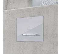 Villeroy & Boch ViConnect, Piastra di comando per WC 300S, 2 sciacquoni, 922180, colorazione: Cromo nobile opaco