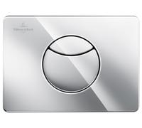 Villeroy & Boch ViConnect plaque de déclenchement pour WC, chasse d'eau à 2 quantités, 205x145x22mm, 92248561, 92248561, Colorazione: Cromato