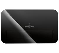 Villeroy & Boch ViConnect plaque de déclenchement pour WC, chasse d'eau à 2 quantités, 269x161x13mm, 922400RB, 922400RB, Colorazione: Vetro nero lucido