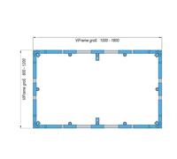 Villeroy & Boch ViFrame per piatti doccia grandi, U91412400, Universal [Piatti Doccia > Ricambi per Piatti Doccia]