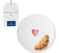 Villeroy & Boch - With Love Piatto da colazione Sending Love, porcellana Premium, piatto piccolo, piatto da insalata, piatto da dessert, lavabile in lavastoviglie e utilizzabile nel microonde