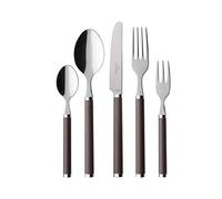 Villeroy und Boch Play Chocolate Brown - Servizio di posate da tavola fino a 12 persone, 60 pezzi, in acciaio inox, manico in plastica marrone