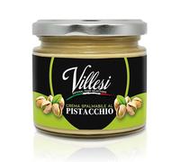 Villesi Crema Spalmabile Dolce al Pistacchio, Vasetto da 190 grammi con Pistacchi Made in Italy - per Dolci, Ricette, Senza Glutine, Senza Conservanti - 190 gr.