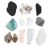 VILLFUL 1 scatola Didattico Minerali e Rocce per Campioni Geologici e Custodia Portatile Kit Educativo per Scuola Elementare Collezione Rocce e Minerali per Apprendimento Scientifico