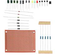 VILLFUL 1 Set Saldatura per Principianti con Componenti Elettronici e Allenamento Kit Didattico per Abilità Elettriche e Elettroniche per Apprendimento e Saldatura