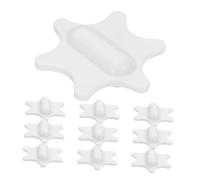VILLFUL 10 Pezzi Barre Magnetiche per Miscelatore Laboratorio in Ptfe Mescolatore Bianco Agitatore Magnetico Affidabile per Esperimenti e Test Scientifici