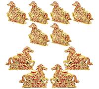 VILLFUL 10 Pezzi Ciondolo Cavallino Decorativo, Mini Pendente Cavallo in Plastica, Preforato, per Scrapbooking e Gioielleria Fai da Te, Capodanno Lunare 2026, per Auto