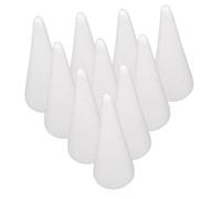 VILLFUL 10 Pezzi Cono Polistirolo Bianco per Progetti Fai da Te per attività con Decorazioni Natalizie e Centrotavola Creativi