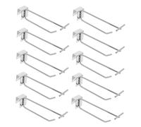 VILLFUL 10 Pezzi Ganci per Scaffali da Supermercato da Ganci Doppi Resistenti per Esposizione Al Dettaglio Installazione Facile per Organizzazione Prodotti e