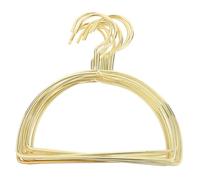 VILLFUL 10 Pezzi Semi-Circular Metal Clothes Hangers Robust Half Round Closet Organizer for Scarves Ties Belts with Protective Coating And Scandinavian Design