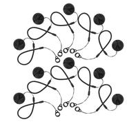 VILLFUL 10 Pezzi Supporto Penna con Catenella Protettiva Base in Silicone Nero Organizer Sicuro per Scrivania Ufficio Banche e Negozi Catena Resistente per Gestione Penne