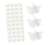 VILLFUL 100 Pezzi Clip Farfalla Trasparenti Mini Morbide Morsetti Leggeri per Sottili Fermagli Piccoli per Bambine Donne e Neonate Design Delicato e Portatile per Ogni Occasione