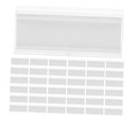 VILLFUL 100 Pezzi espositore porta etichette piccolo cartello di merce in plastica trasparente piccoli supporti per cartelli trasparenti Portaetichette trasparenti PVC Transparent