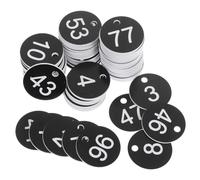 VILLFUL 100 pezzi Etichette Numeriche per e Organizzazione Targhette Rotonde Riutilizzabili per Chiavi Ristoranti e Uffici Design Robusto e Numerazione Chiara