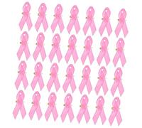 VILLFUL 100 Pezzi nastro Rosa risoluce fiocco rosa regali rosa perno di consapevolezza dell'hiv spilla arredamento fornitura di cancro nastro del cancro poliestere