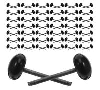 VILLFUL 100 Pezzi Occhi di Sicurezza in Vetro Nero 8Mm per Bambole e Peluche Fatti a Mano Bulbi Oculari Artigianali per Infeltrimento ad Ago e Giocattoli all’Uncinetto Materiale