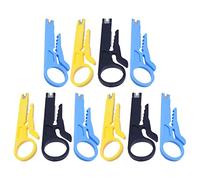 VILLFUL 10pcs Wire Stripper Punch Down Tool Punch Down Cutter Mini Wire Crimper Pinza Dati Telefono Cavo Stripper Cavo Punch Pinza Wire Punch Multifunzione Lavoro Abs