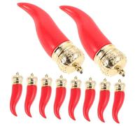 VILLFUL 10pezzi Ciondoli Forma Rosso Accessori Per Gioielli Per Braccialetti e Collane Decorazioni Fai Da Te Creazione Artigianato Pendenti Alimentari in Plastica