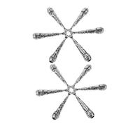 VILLFUL 12 Pezzi Bolo Tie Terminali in Metallo Vintage con Intagli Accessori per Sostituzione Cordoncino Cravatta per Gioielli Fai da Te e Collane Eleganti