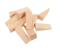 VILLFUL 12 Pezzi Cunei Fermaporta in Legno Triangolari Antiscivolo con Superficie Scanalata Blocchi Fermasedie e Stopper per Porte Spinta Esterna per Casa Ufficio e Hotel