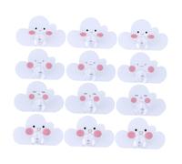 VILLFUL 12 pezzi Ganci Adesivi Forma di Nuvola Appendini Murali Decorativi per Casa Porta Oggetti Resistenti per Cameretta Cucina Bagno e Ingresso Facili da Installare senza Forare