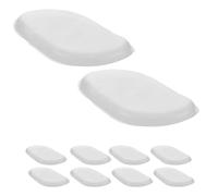VILLFUL 12 Pezzi Piumini da Cipria in Silicone Trasparente 12 Pezzi, Spugne per Trucco Lavabili a Forma di Foglia, Applicatori Morbidi per Fondotinta e Cipria Libera, Riutilizzabili per