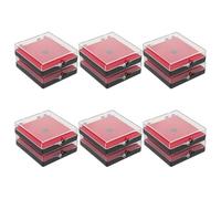 VILLFUL 12 Pezzi Porta Monete Trasparente con Imbottitura Rossa Custodia Plastica Resistente per Collezione e Conservazione Monete e Piccoli Oggetti Decorativi