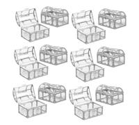 VILLFUL 12 Pezzi Scatole Caramelle Matrimonio in Plastica Contenitori Regalo Riutilizzabili Forma Custodie Resistenti per Dolci e Gioielli Decorazione Romantica per Feste e Compleanni