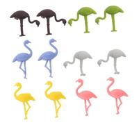 VILLFUL 12 Pezzi Segnalibri per Calici da in Silicone con Design Fenicottero Elastici per Bicchieri Decorazioni Tropicali per Feste Matrimoni e Addii al Nubilato