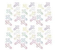 VILLFUL 120 Graffette a Forma di Croce Colorate, Clip Decorative per Diario Cristiano, Accessori lo Studio della Bibbia, Segnalibri Portatili per Ufficio, Casa e Scuola