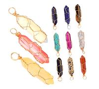 VILLFUL 12pezzi Ciondolo Esagonale Accessorio Collana Decorazione Fai Da Te Creativo Simplicità Struttura Pratica Affidabile