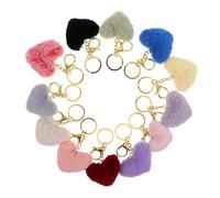 VILLFUL 12pezzi Portachiavi Pompon Morbido Per Donne Portachiavi Carino Ciondolo Decorativo Forma Di Cartone Animato Palline