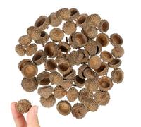 VILLFUL 150 Pezzi Mini Cappelli di Ghianda Naturali 1-2,5 Cm Decorazioni Rustiche per Lavoretti Fai da Te e Centrotavola Autunnali per Feste di Ringraziamento, Natale e Decorazioni Casa
