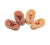 VILLFUL 2 Paia Orecchio Silicone Flessibile per Gioielli e Piercing Esposizione Orecchini e Allenamento Pratico per Estetiste Colori Chiara e Scura