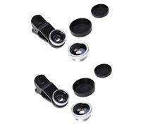 VILLFUL 2 Pezzi 3 1 Aggiorna La Tua Fotocamera Del Telefono Lenti Grandangolari Macro Fisheye Set Clip-6s/6/1 Mini 3/2 Touch