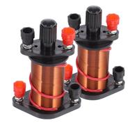 VILLFUL 2 Pezzi Bobina Elettromagnetica in Rame per Esperimenti di Fisica Solenoide Didattico Piccolo e Leggero Strumento Scolastico per Laboratori e Insegnamento della Fisica