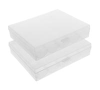 VILLFUL 2 Pezzi Custodia Organizzatore per da Cucito Scatola Trasparente per 25 Vuote in Plastica Contenitore Compatto e Portatile per Articoli da Cucito